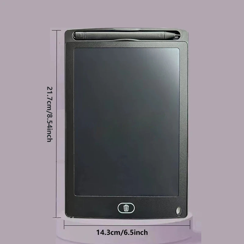 لوح كتابة LCD للأطفال بأحجام وألوان متعددة – أسود – 8.5 بوصة