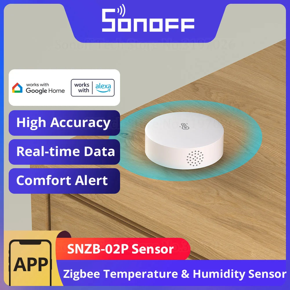 حساس حرارة ورطوبة SONOFF Zigbee SNZB-02P – صورة 4
