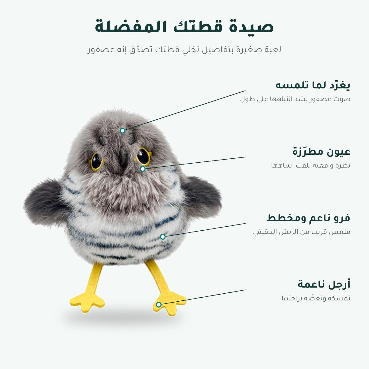 لعبة العصفور المغرّد للقطط – صورة 3