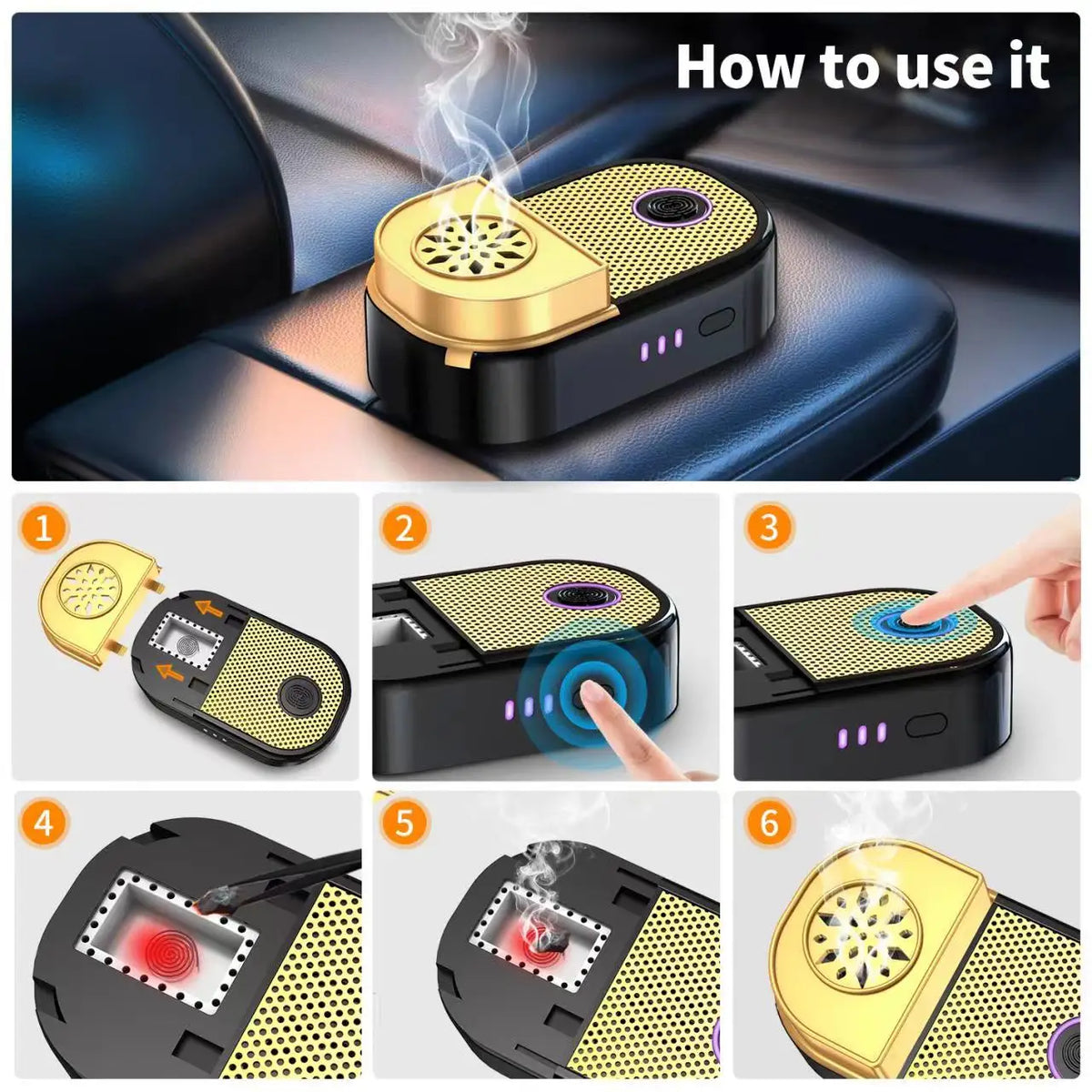مبخرة كهربائية سيراميك بمنفذ USB للعود – صورة 5