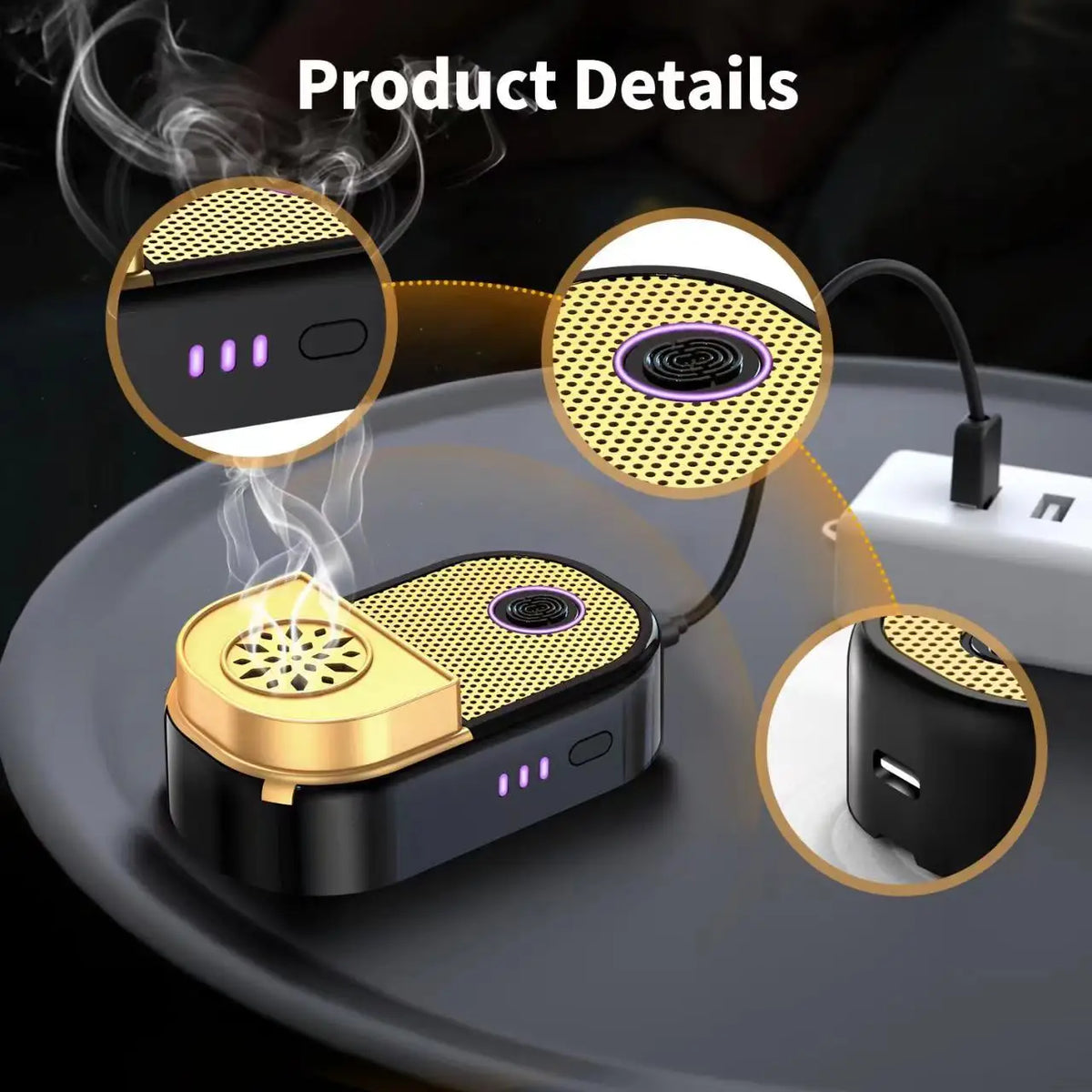مبخرة كهربائية سيراميك بمنفذ USB للعود – صورة 4