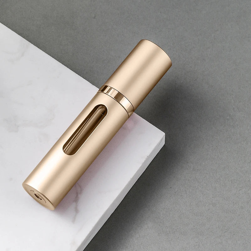 قارورة عطر زجاجية 8 مل ببخاخ للسفر – ذهبي – 8 مل – زجاج