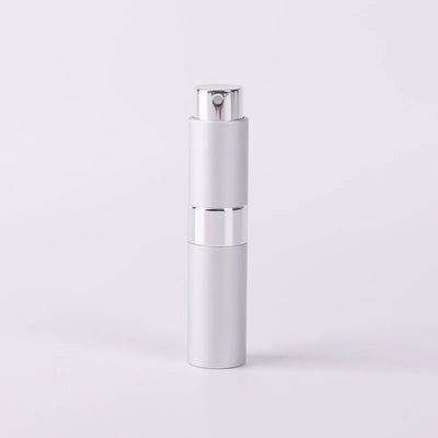 بخاخة عطر للسفر 8 مل قابلة لإعادة التعبئة – فضي – 8 مل