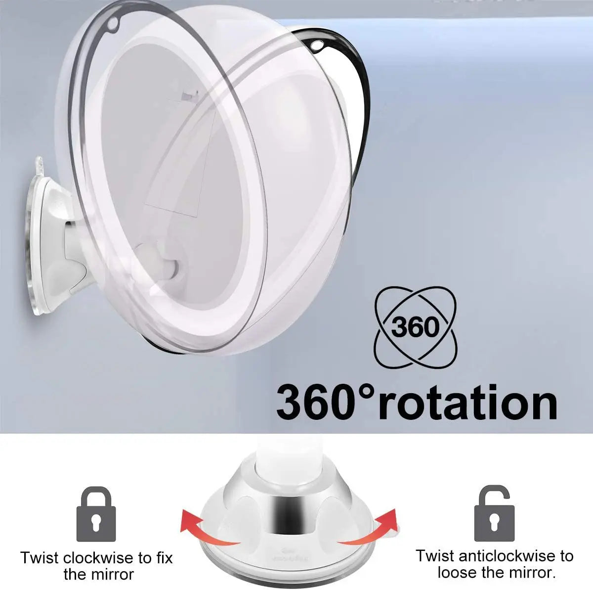 مراية مكياج بإضاءة LED وتكبير 10 مرات – صورة 4